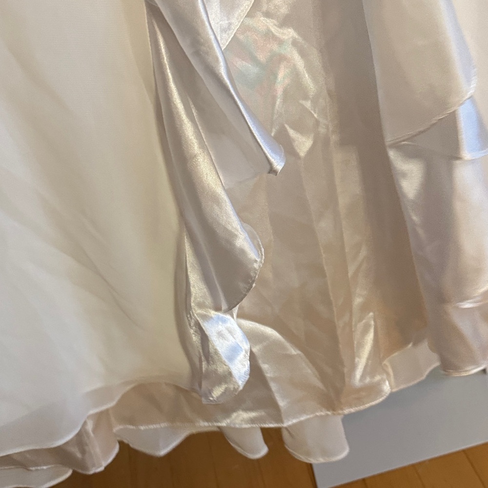 Elegant Beaded White Strapless Dress - Picture 12 of 16